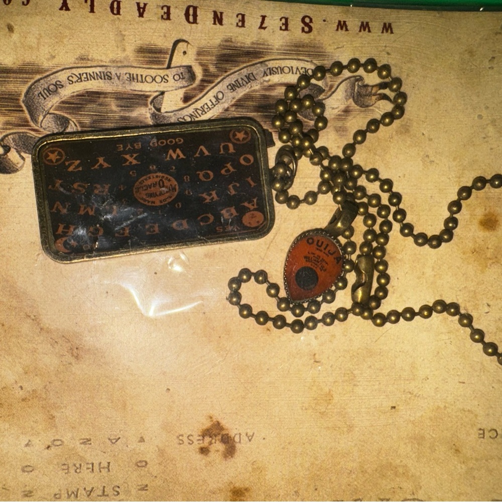 Ouija board necklace new Seven Deadly